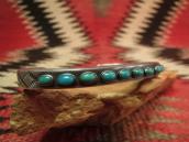 Vintage Zuni or Navajo Ingot Silver Cuff w/11TQ